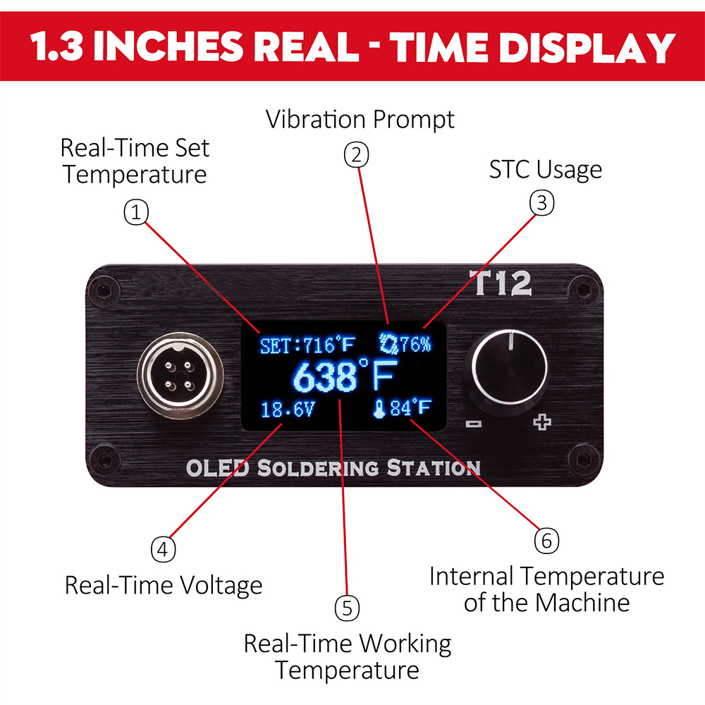 Stasiun besi solder T12 OLED S - Soldering Station T12 Oled ulasan dan harga